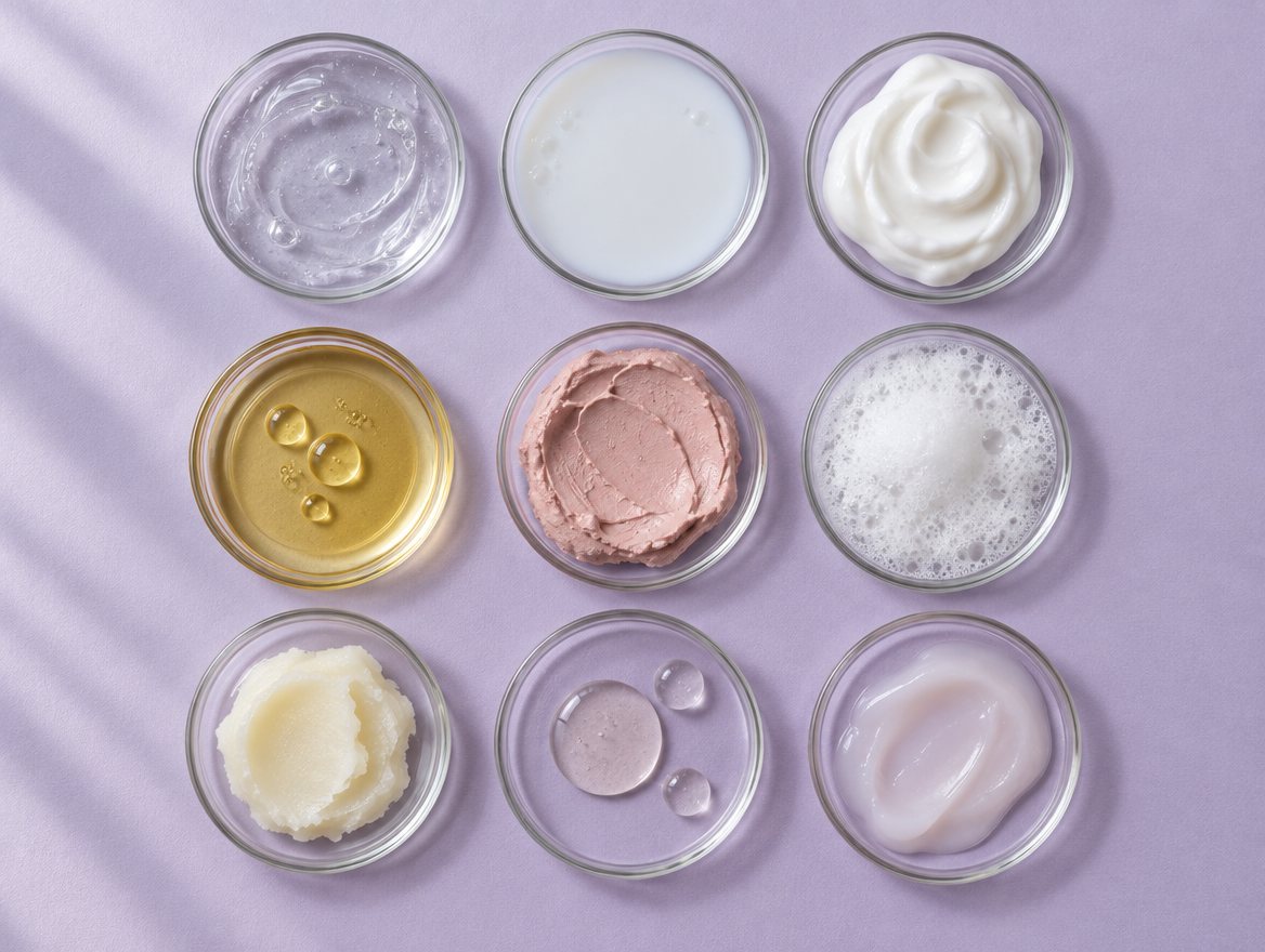 Skincare textures to choose from